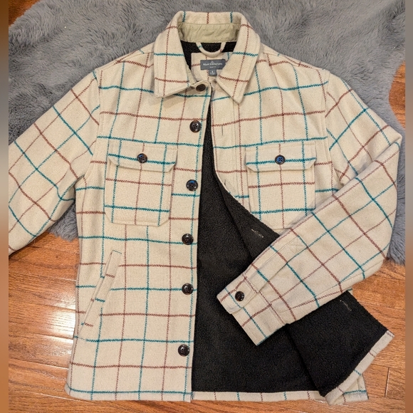 L.L. Bean Other - EUC L.L. Bean Wool Sherpa Lined Shirt Jacket Insulated Coat